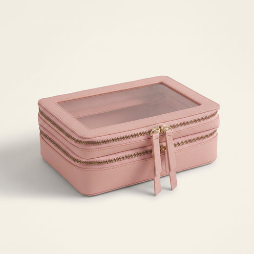 Transparent Makeup Case — Pink