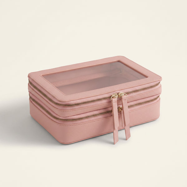 Transparent Makeup Case — Pink