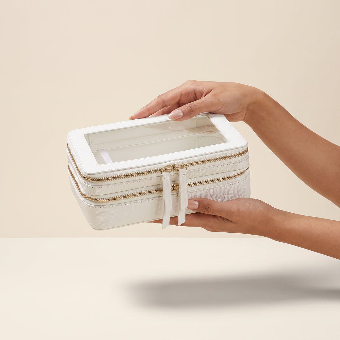 Transparent Makeup Case — White — 2