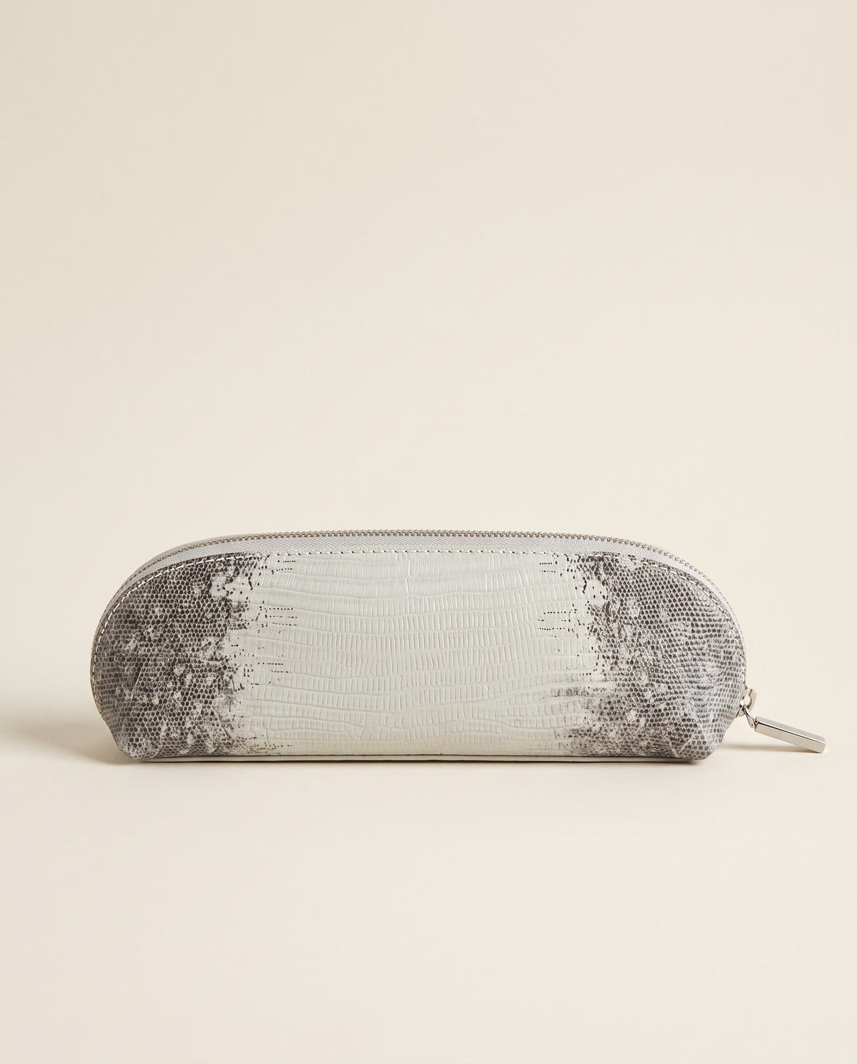 The Amira Brush Case — Silver Lizard — side profile [v2]