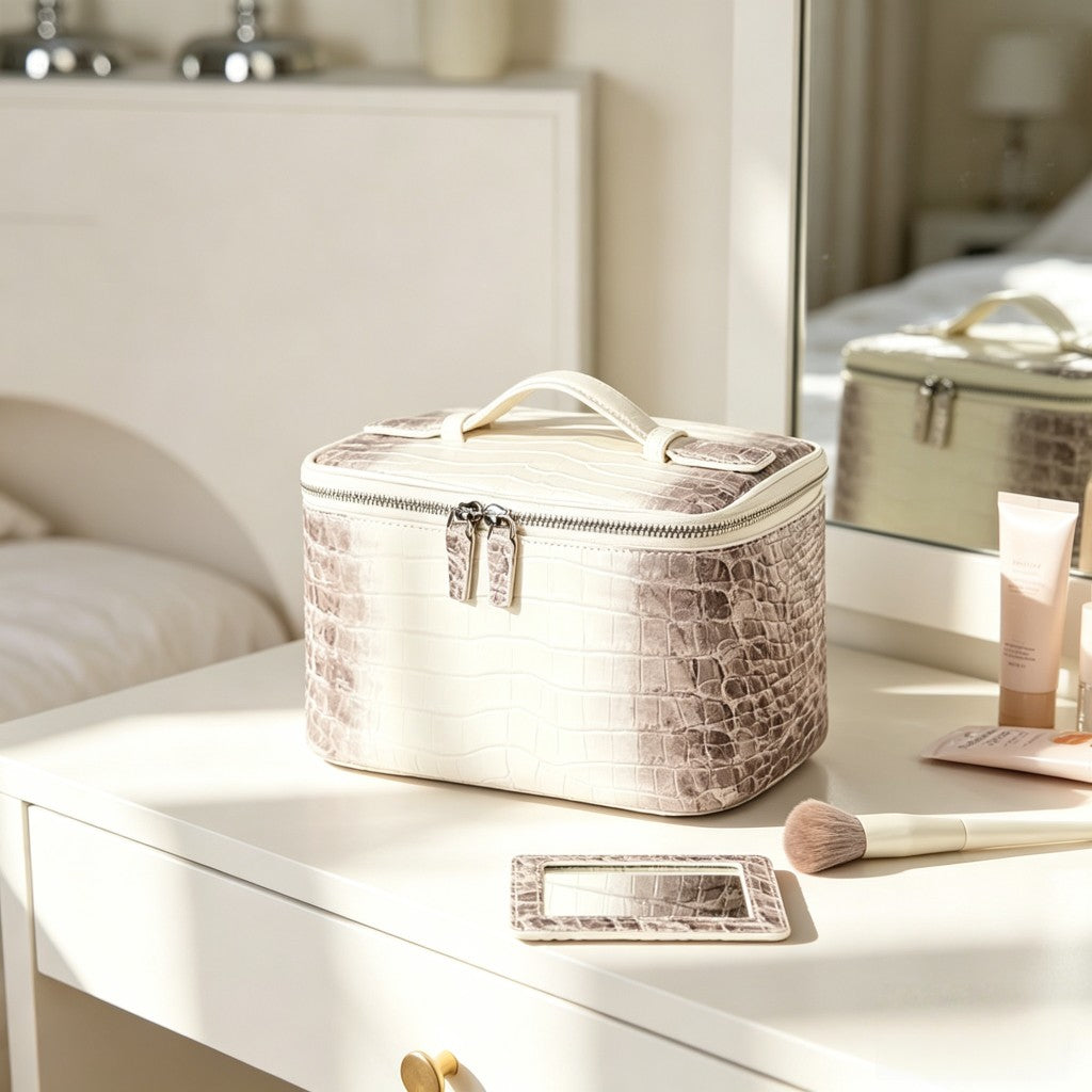 Himalaya Vanity Case — sur une coiffeuse