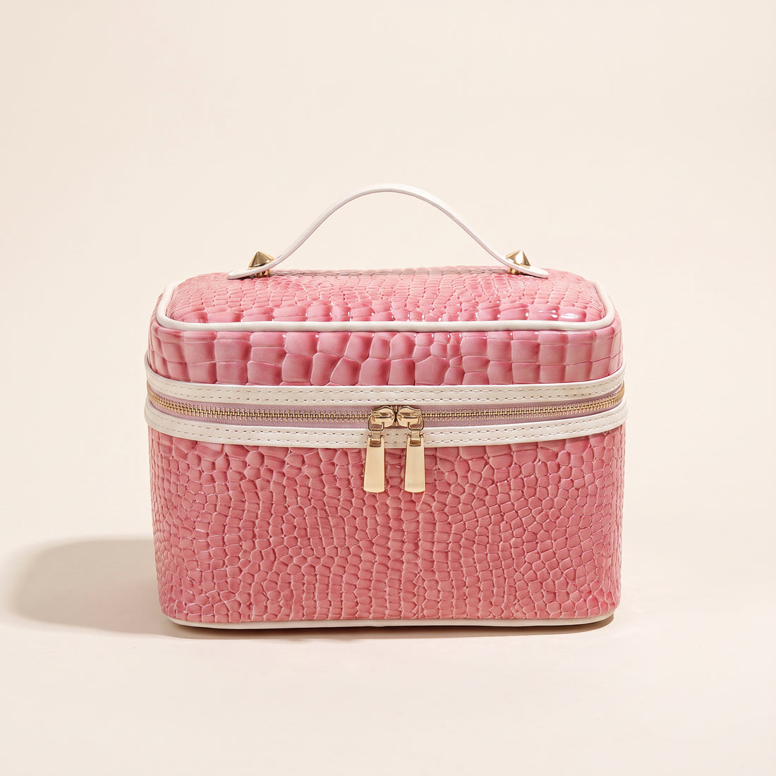 Vintage Croc Beauty Case — Pink — 1