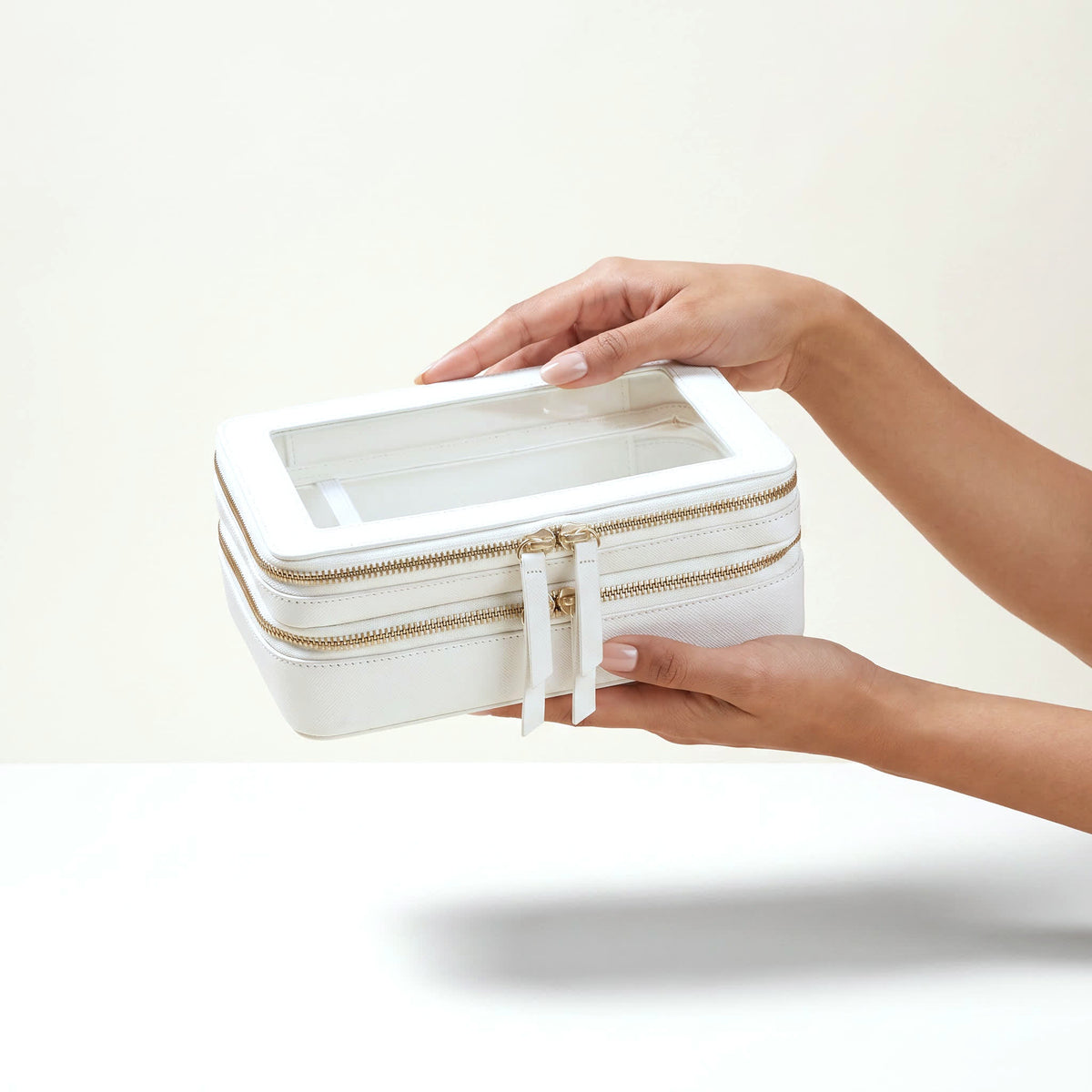 Transparent Makeup Case — White — 2