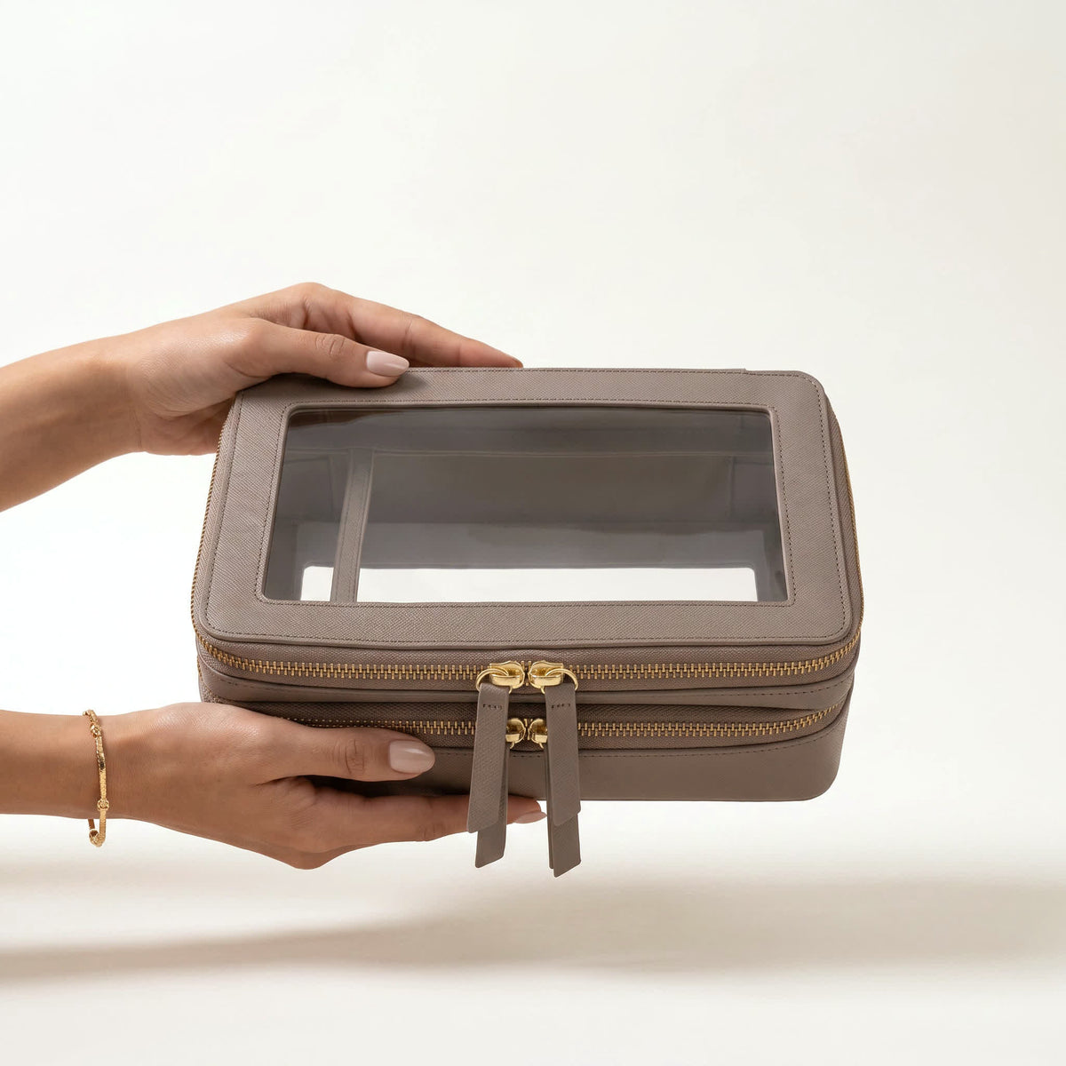 Transparent Makeup Case — Brown — 2
