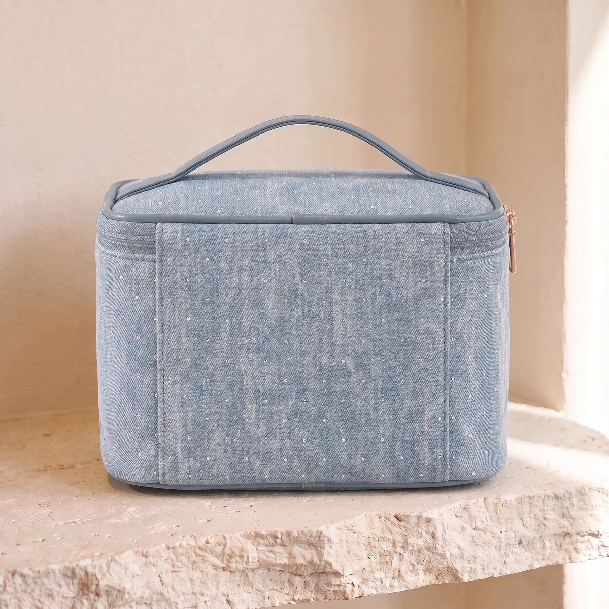 Oxford Toiletry Bag — Blue — profile