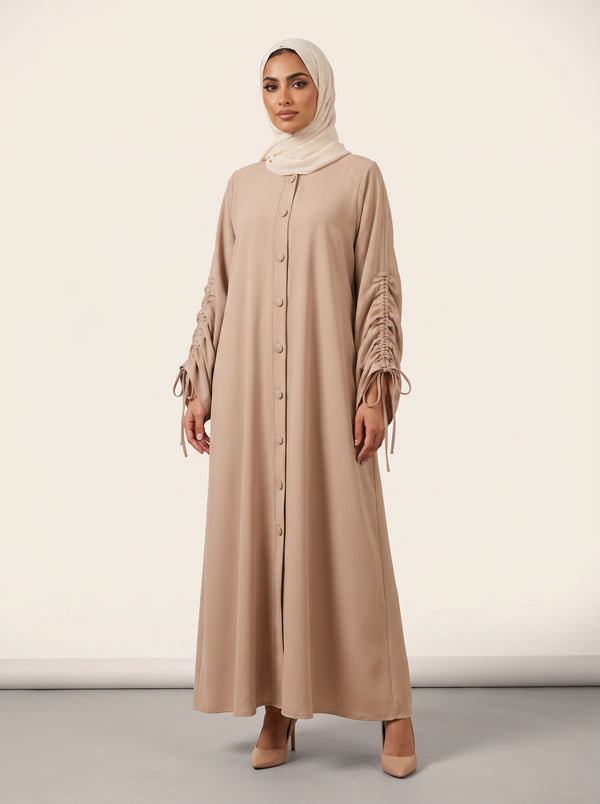 Malaysia Dubai Open Abaya — Brown