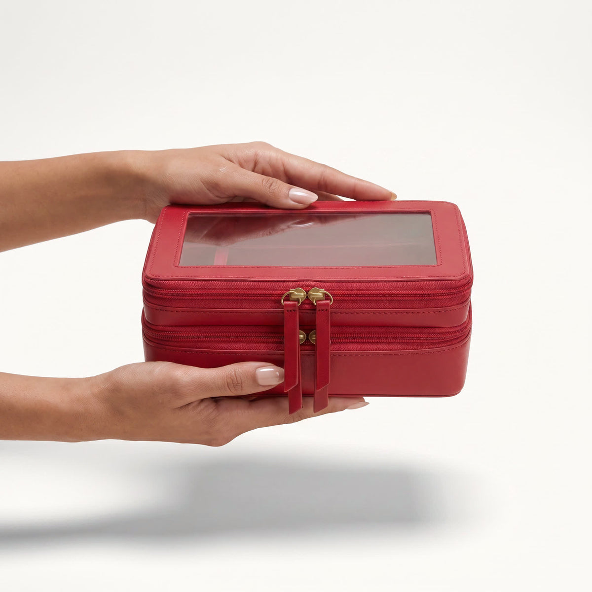 Transparent Makeup Case — Red — 2