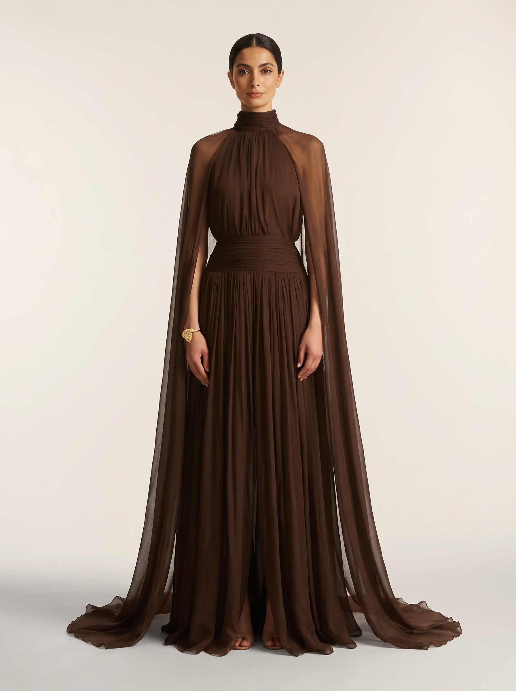 Dubai Spring Summer Abaya — Brown — 1