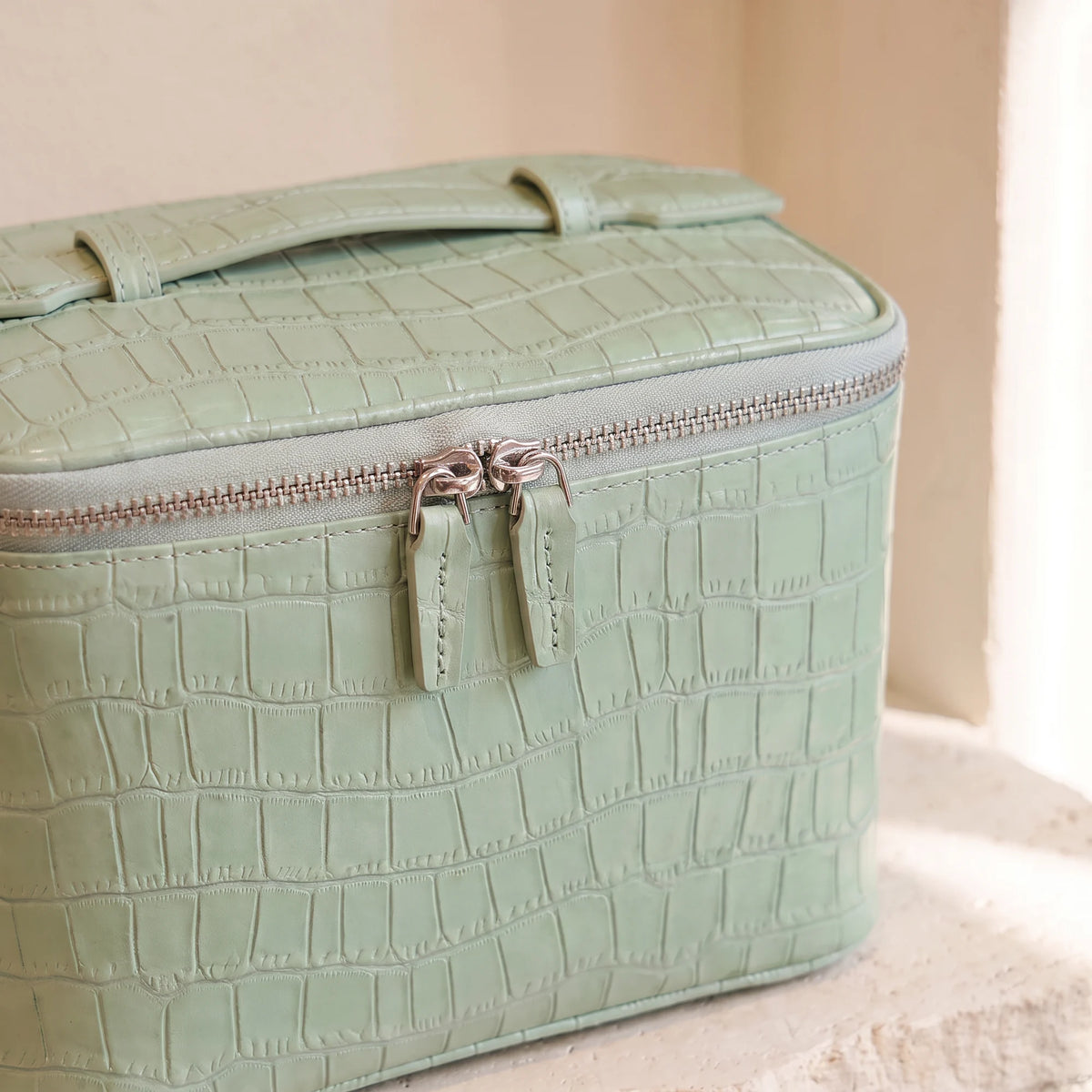 Mint Matcha Croc Vanity — Matcha — detail