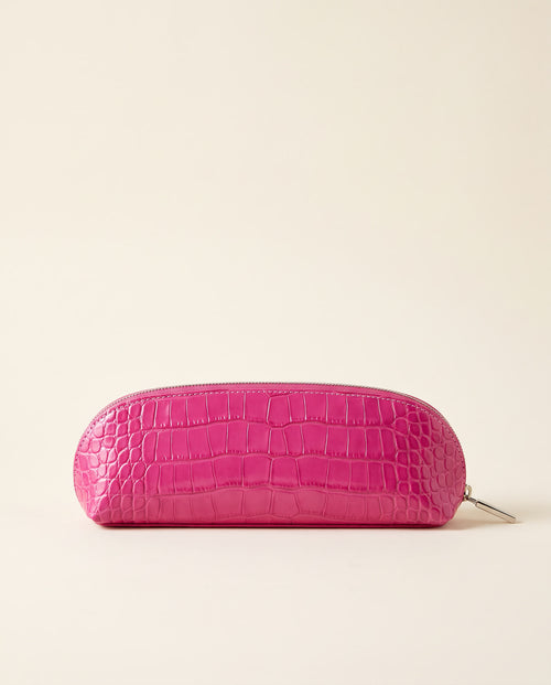 The Amira Brush Case — Fuchsia — side profile [v2]