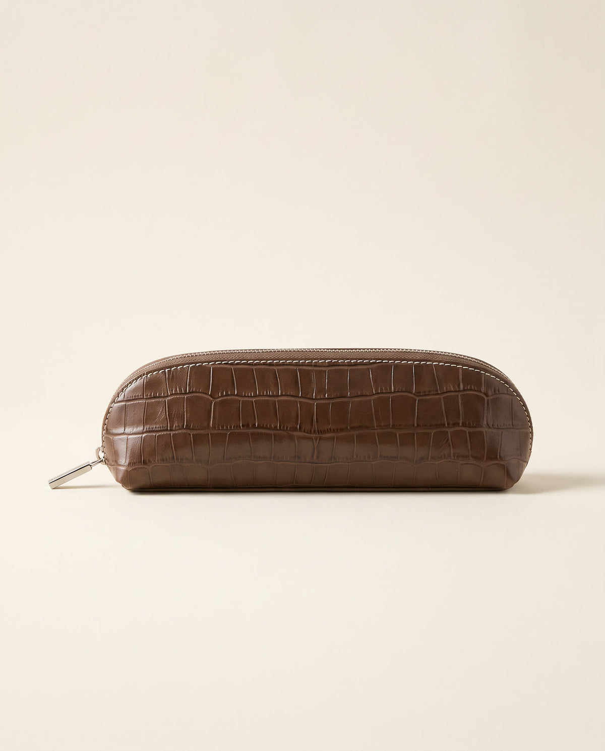 The Amira Brush Case — Mocha — side profile [v2]