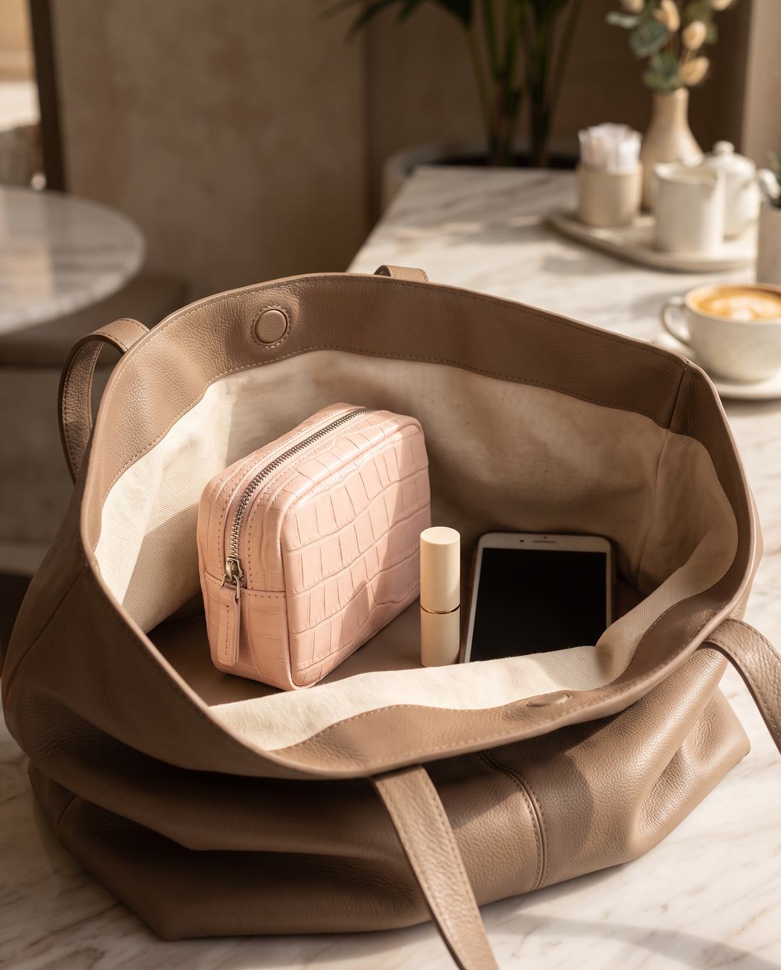 Lip Essential in Blush — inside a handbag