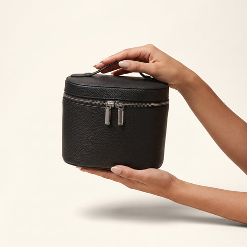 Barrel Makeup Bag — Noir — 2