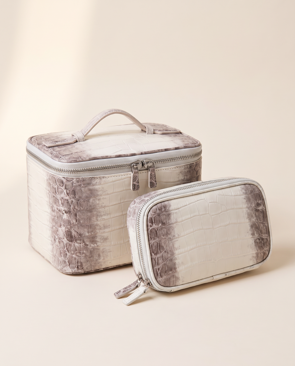 The Amira Pouch — Himalaya, with its matching Vanity · Elirati