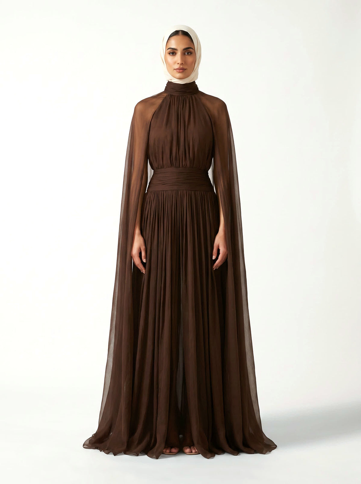 Arabic Breathable Abaya — Brown — 1