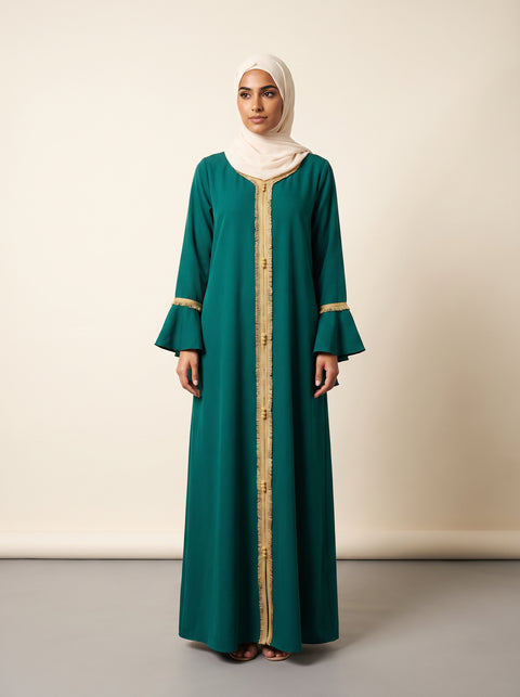 Temperament Floor Robe — Green