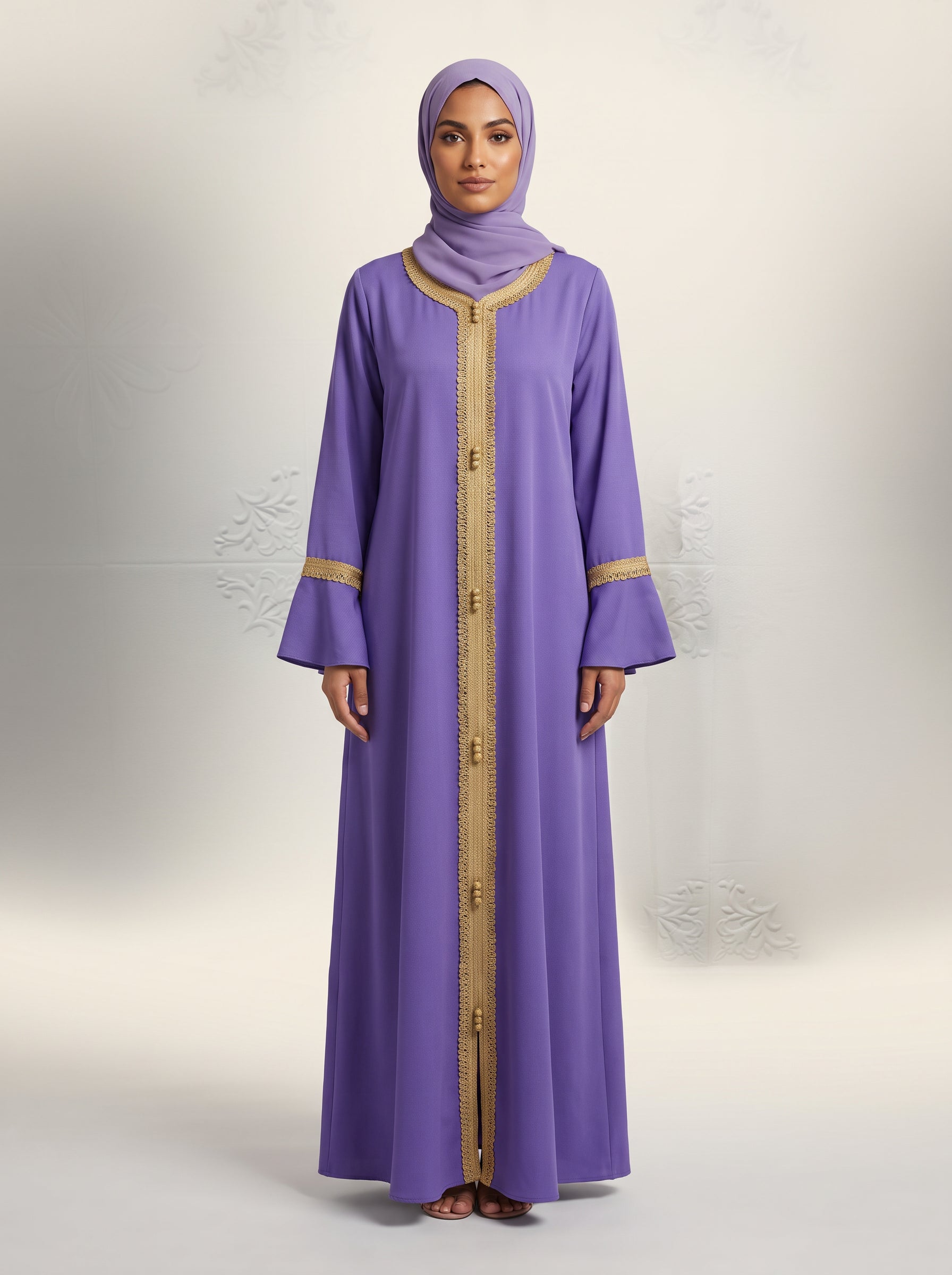 Temperament Floor Robe — Purple — 1