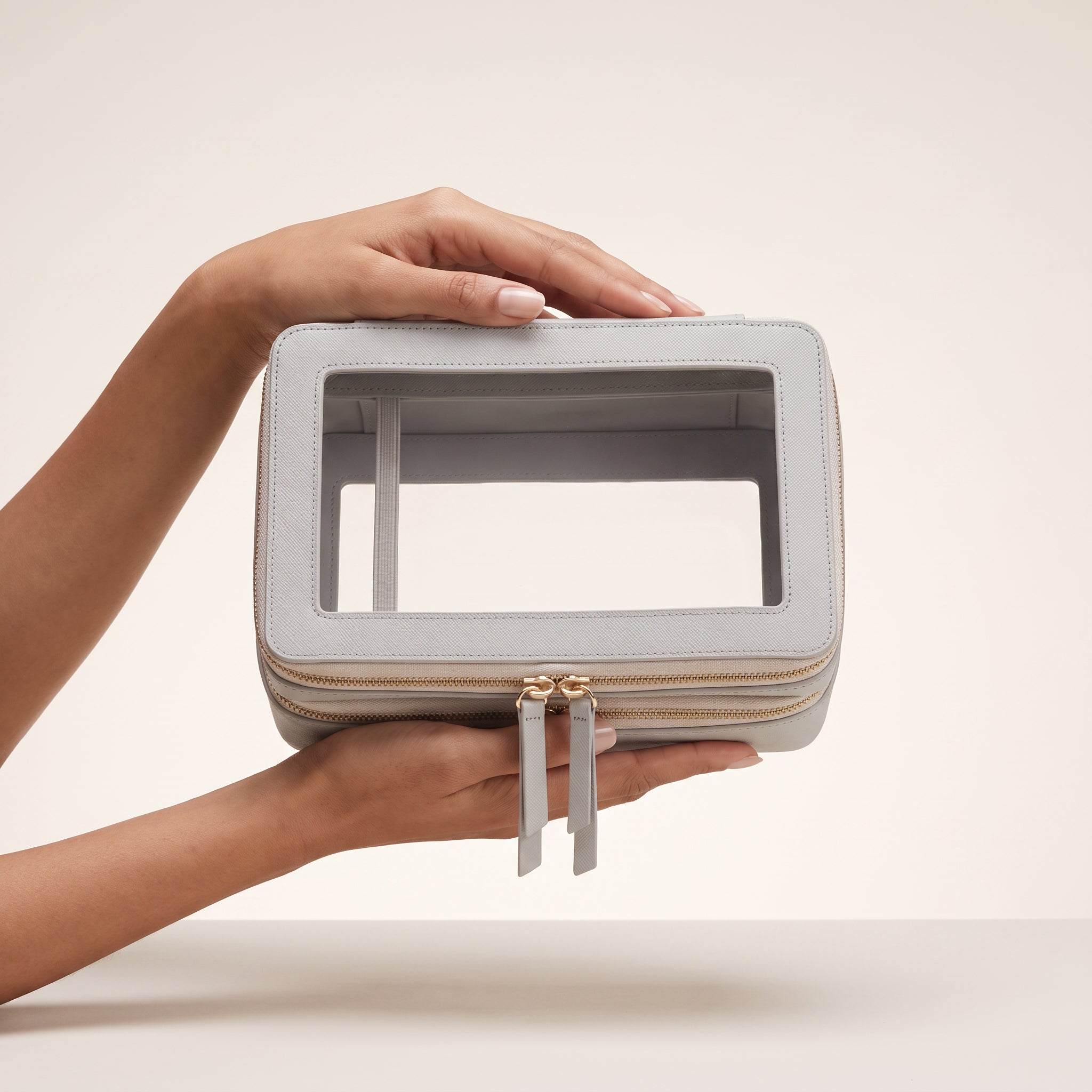 Transparent Makeup Case — Gray — 2
