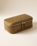 The Amira Pouch — Ochre, three-quarter view · Elirati