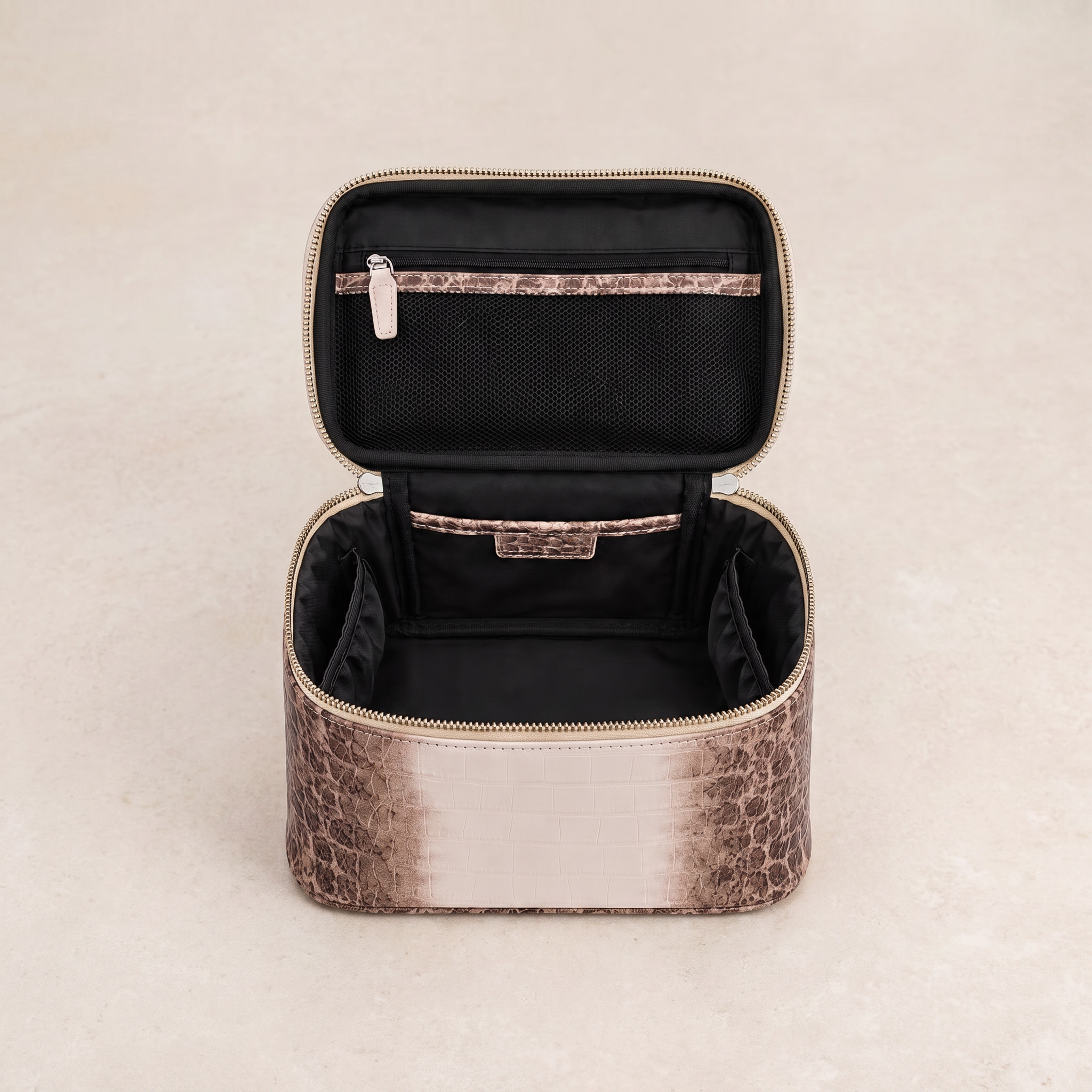 Himalaya vanity case — organized black interior compartments