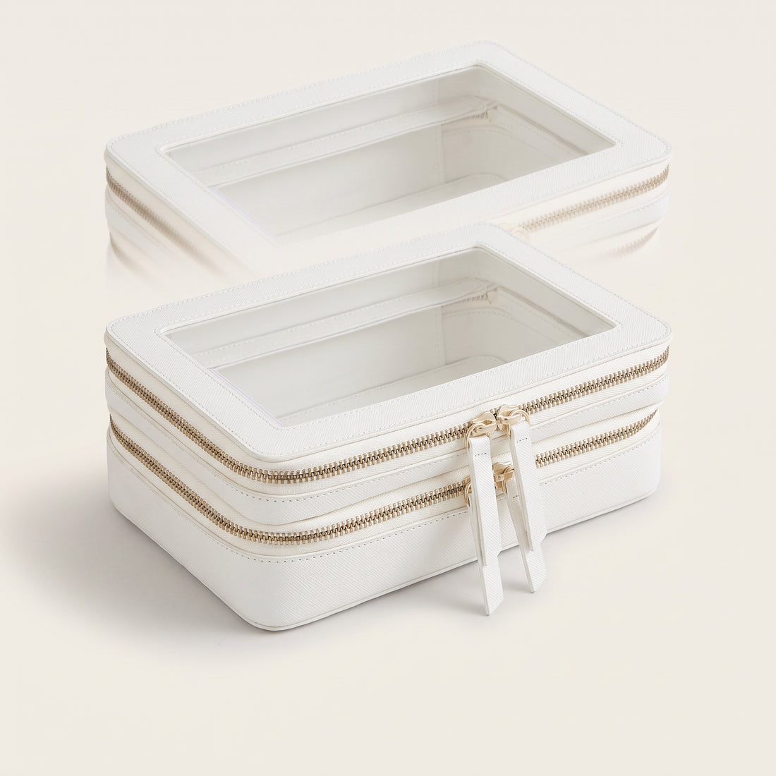 Transparent Makeup Case — White — 1