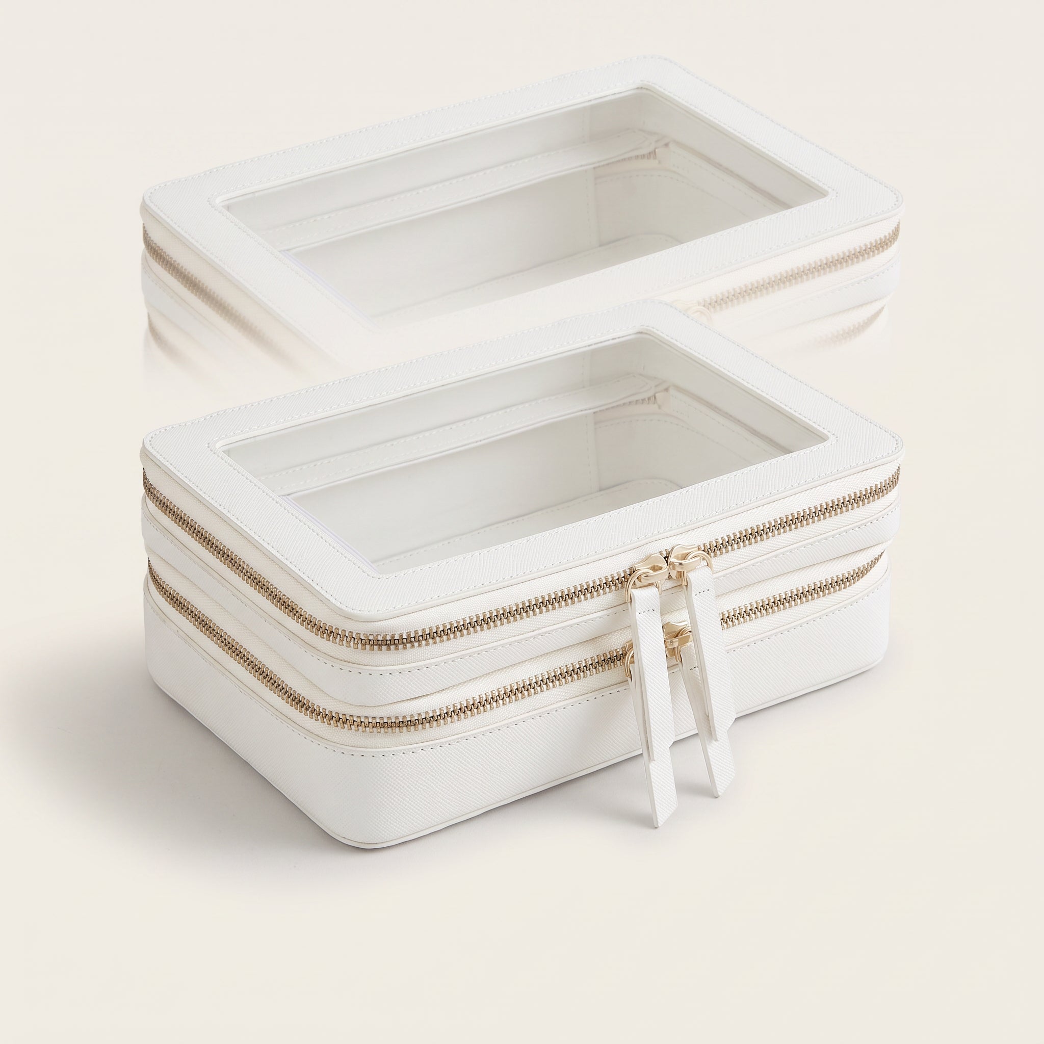 Transparent Makeup Case — White — 1