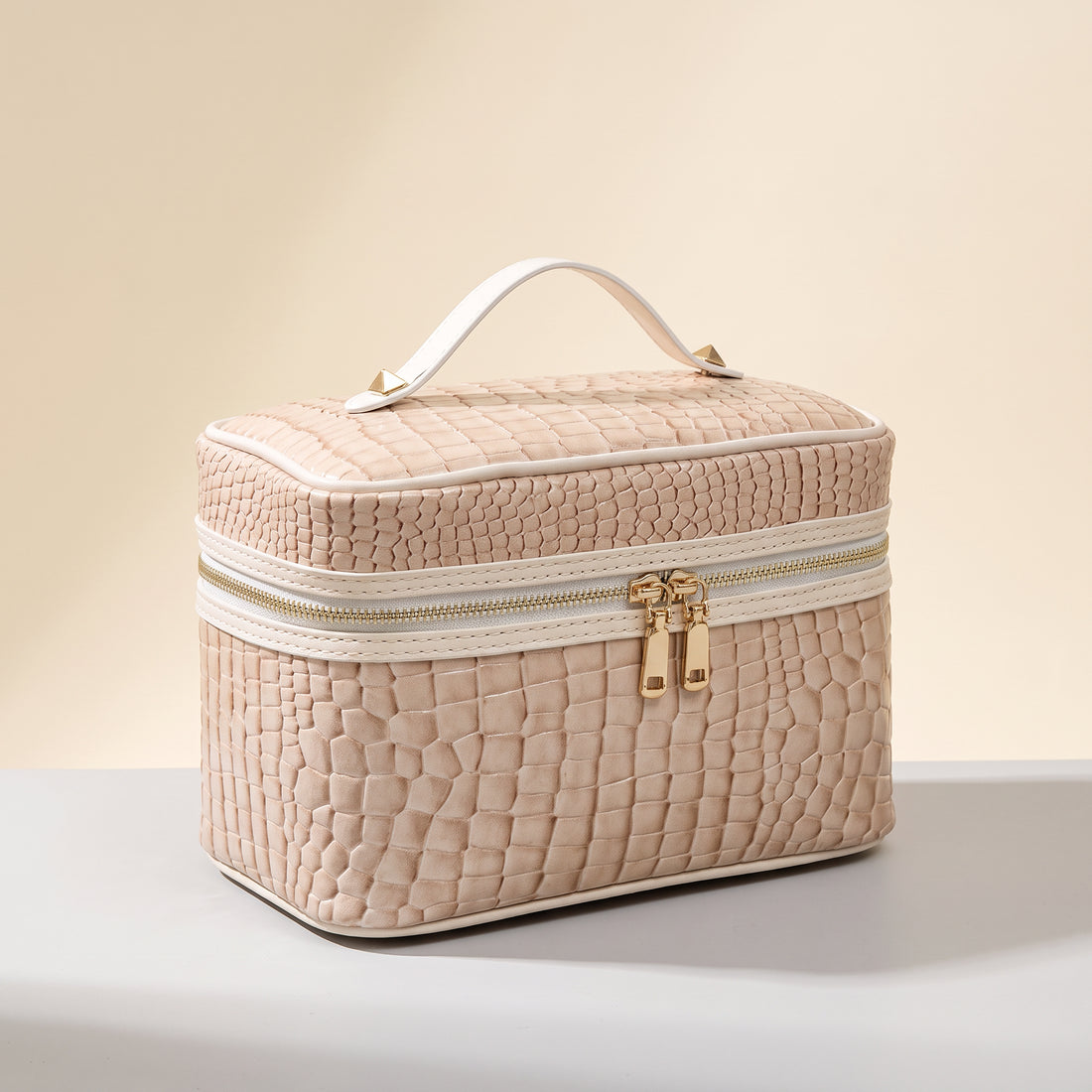 Vintage Croc Beauty Case — Beige — 1