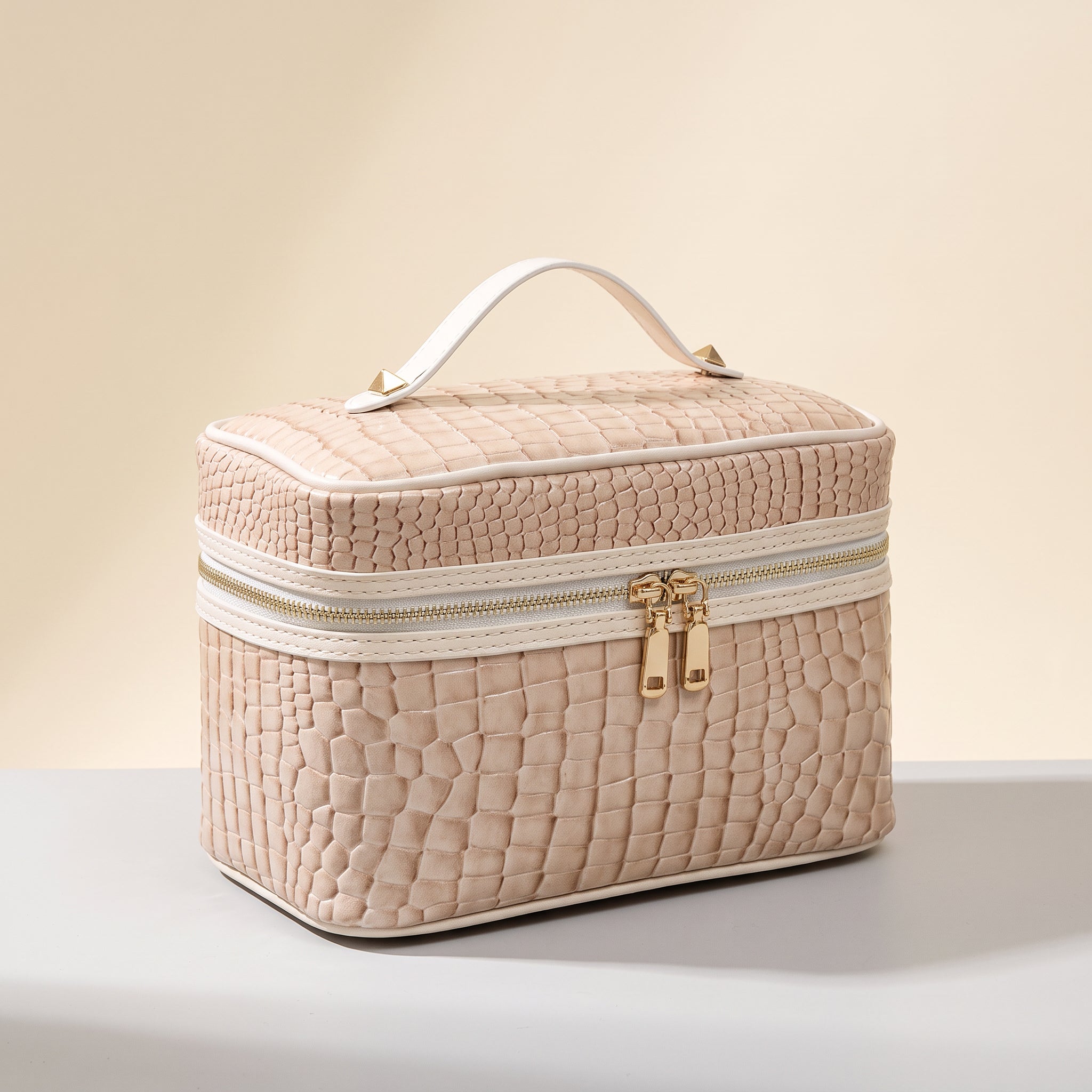 Vintage Croc Beauty Case — Beige — 1