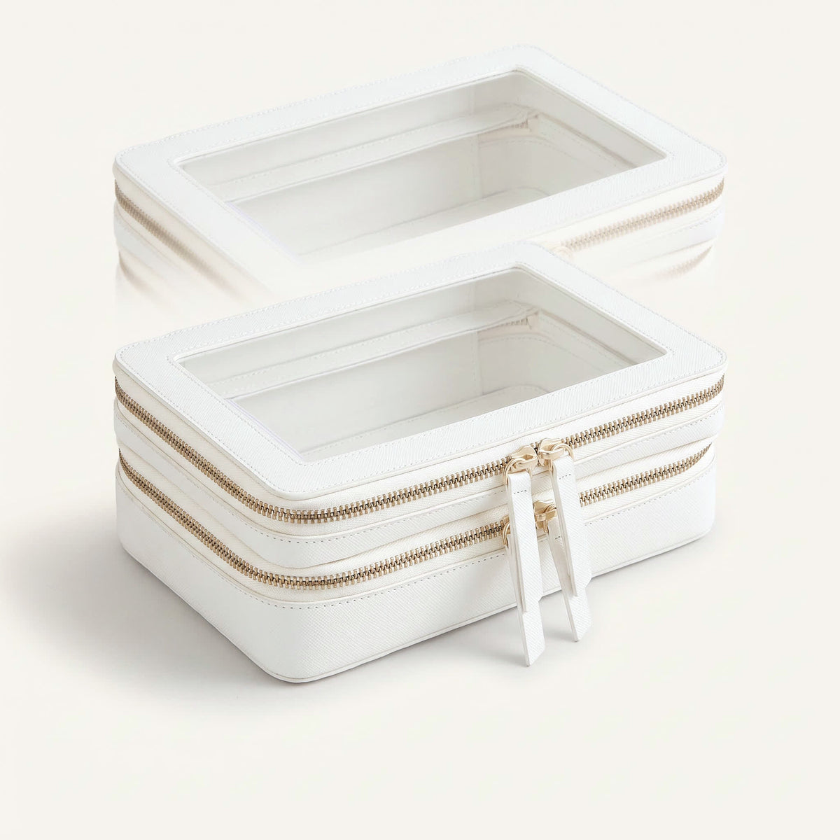 Transparent Makeup Case — White — 1