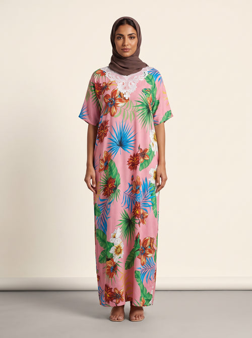 African Cotton Abaya — Print — 1