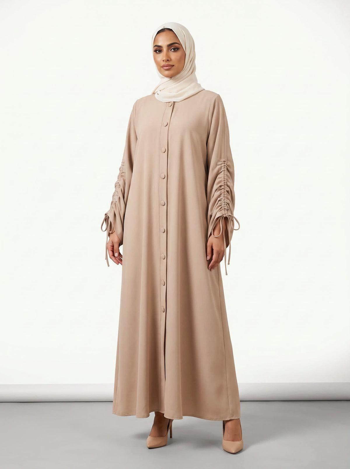 Malaysia Dubai Open Abaya — Brown — 1