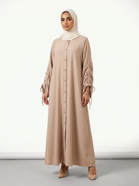 Malaysia Dubai Open Abaya — Brown