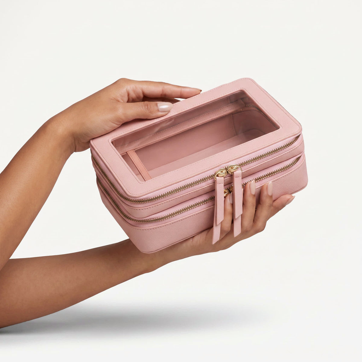 Transparent Makeup Case — Pink — 2