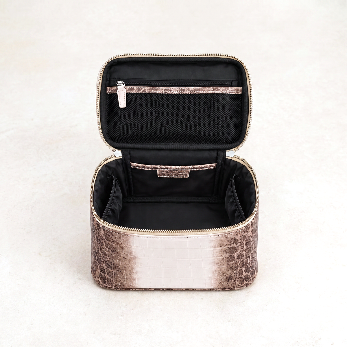 Himalaya vanity case — organized black interior compartments