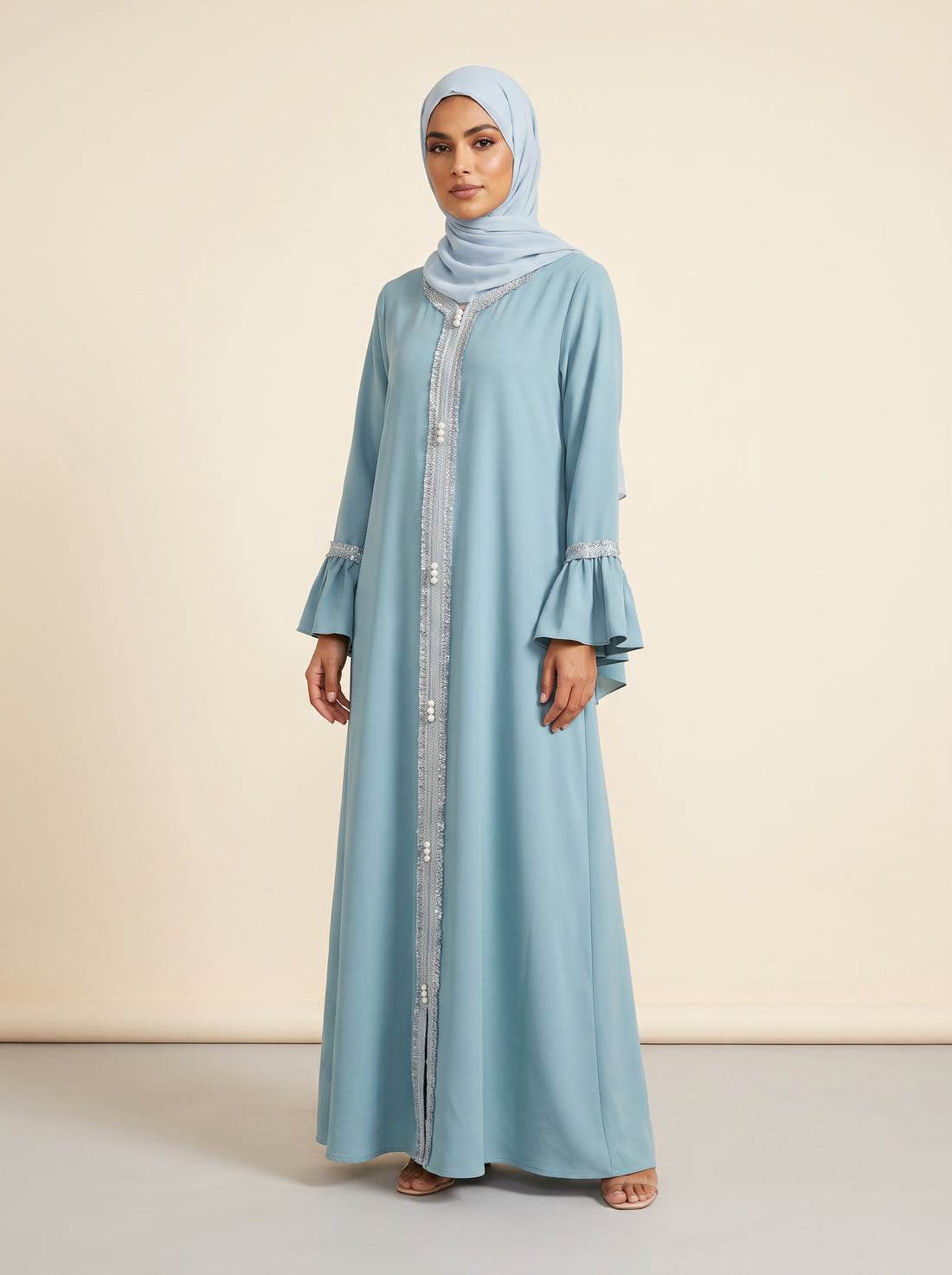 Temperament Floor Robe — Light Blue — 1