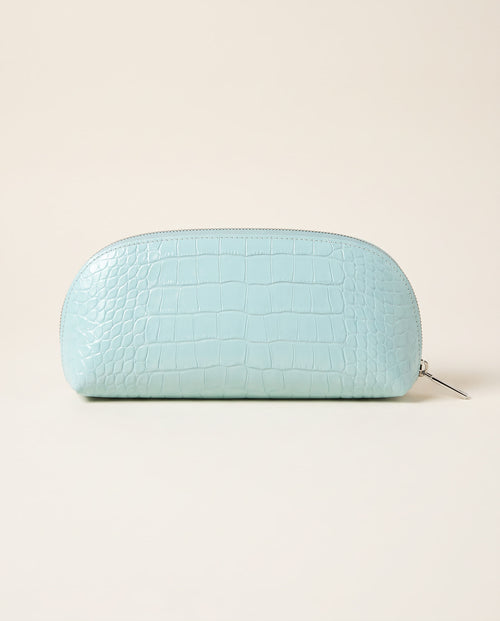 The Amira Brush Case — Aqua — side profile [v2]