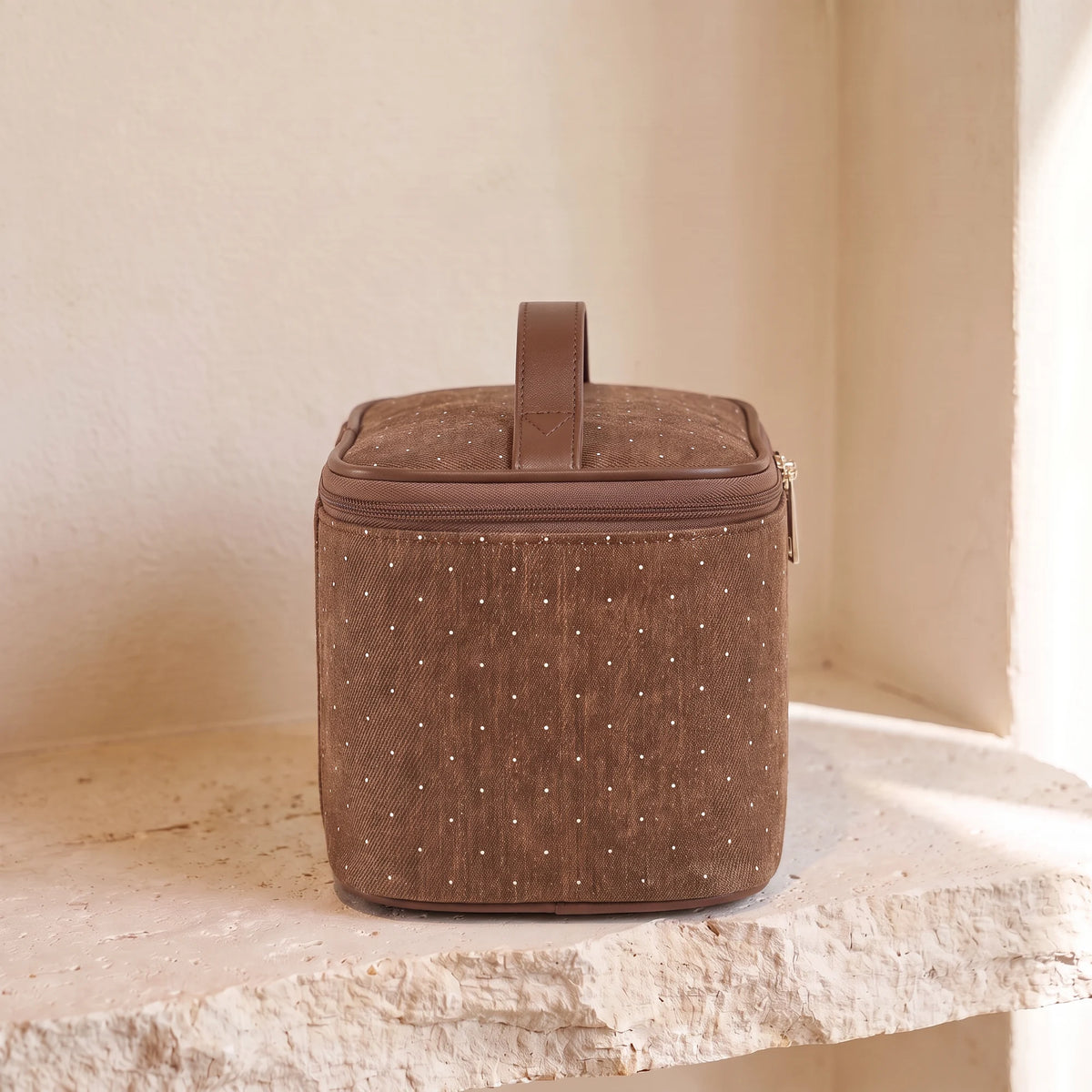 Oxford Toiletry Bag — Brown — profile