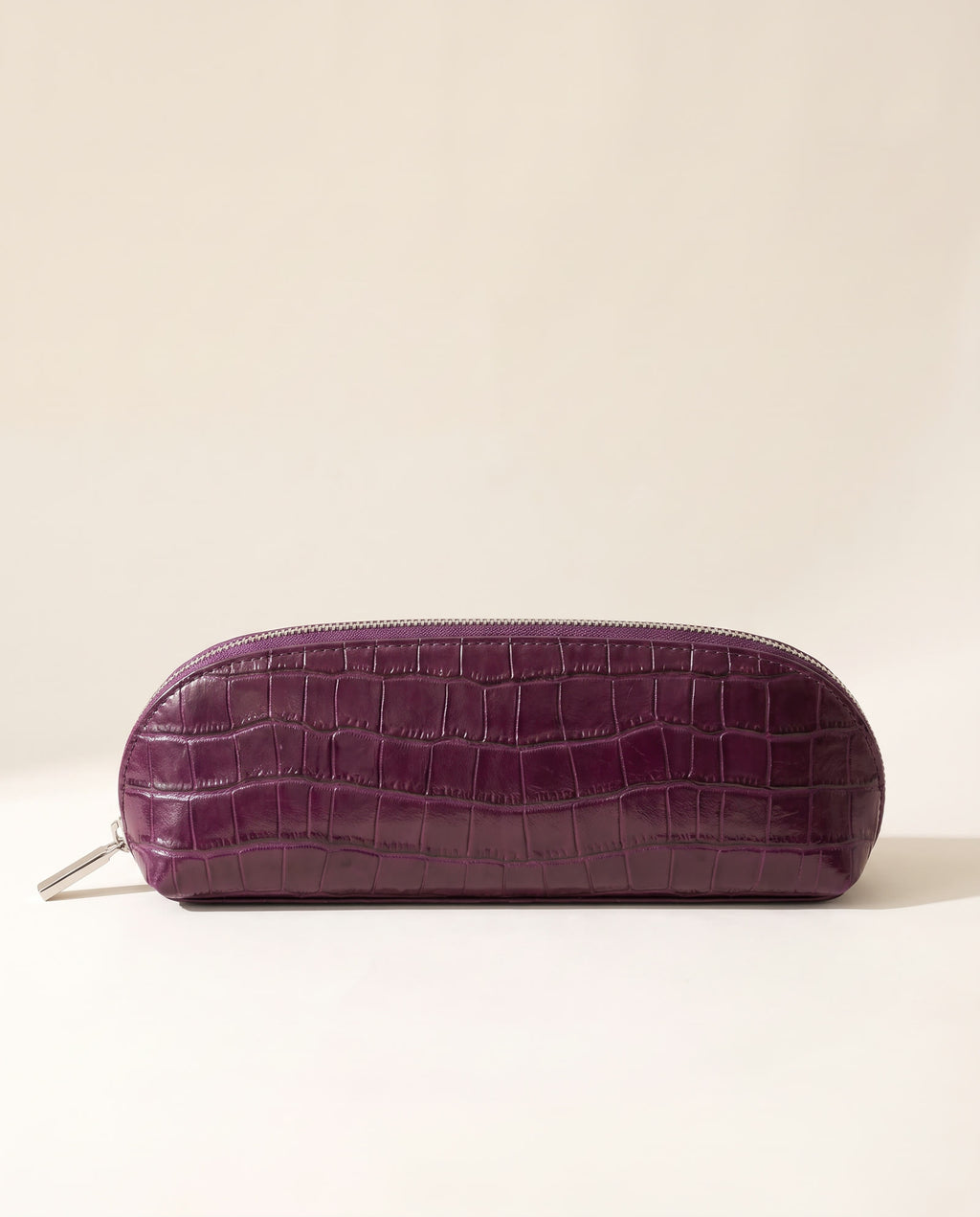 The Amira Brush Case — Plum — side profile [v2]