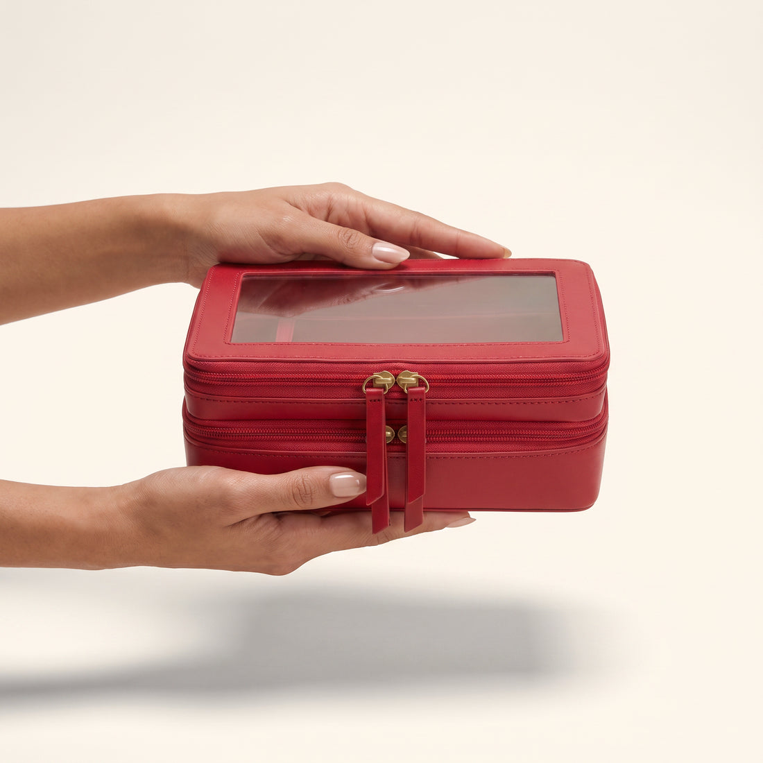 Transparent Makeup Case — Red — 2