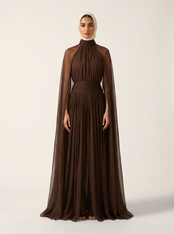 Arabic Breathable Abaya — Brown