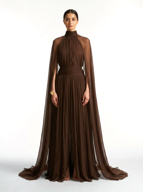 Dubai Spring Summer Abaya — Brown — 1